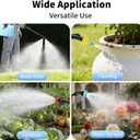 2 Gallon Electric Garden Sprayer, Battery Powered Pump with 6 Spray Modes, 4 Durable Nozzles, USB Rechargeable, Retractable Wand & Adjustable Strap for Lawn Garden Weed Control, Blue