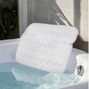 Luxury Bath Pillow for Tub - Non-Slip and Thick for Head, Neck, Shoulder, and Back Support - Soft and Large Comfortable Bathtub Pillow Cushion Headrest for Relaxation - Fits Any Tub - Made of 3D Mesh