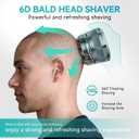 kensen 6D Head Shavers for Bald Men, Upgraded Shaver for Men with 360 Floating Magnetic Head, 100% Waterproof Wet & Dry Electric Razor, LED Display & Type-C Charging, 160-Minute Long Battery Life