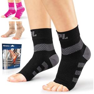 POWERLIX Feet Orthopedic Brace Neuropathy (Pair) for Women & Men, Arthritis, Plantar Fasciitis, Tendinitis Small