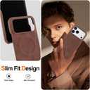 SOKAD Magnetic for iPhone 17 Pro Max Leather Case Frameless, Brown