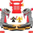 Legends of Akedo Ninja Fury Ninja Star Battle Arena - New Ninja Star Shooter Controllers, Over 35 Sound Effects, Includes 2 Exclusive Warriors, Weapons Rack & Additional Weapons & 6 Ninja Star Discs