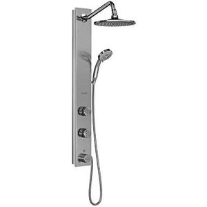 PULSE ShowerSpas 1021-SSB Aloha Shower System with 8" Rain Showerhead, 2 Pulsating Body Spray Jets and Hand Shower, Brushed Stainless Steel with Chrome Fixtures,one of the clips fell