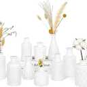 Matte White Glass Bud Vase Set of 12 – Small Minimalist Vases for Easy Home Styling, Perfect for Windowsills, Bedrooms, Bathrooms, and Table Centerpiece Décor