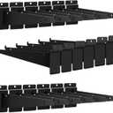 18 Pack Slatwall Shelf Bracket 12 inch, Heavy Duty Metal Shelf Brackets for Shelves,Black Slat Wall Shelf Bracket Slatwall Accessories with Lip for Slatwall Panels Shelving Display Home Commercial