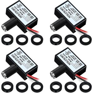 4 Pack 120V AC Photoelectric Switch Light Control Sensor Button Switch with Automatic Illumination Detection Circuit,Dusk to Dawn Senso