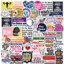 3 x 50 Pcs Pro Choice Sticker Feticide Vinyl Stickers Pack Womens Rights Feminist Protest Sticker Decals for Water Bottle Laptop Skateboard Luggage Car (Feticide), Chroma