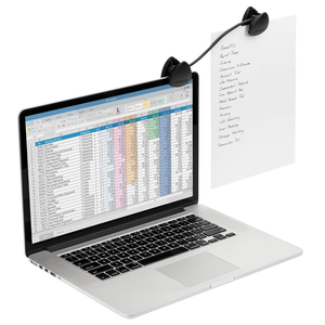 Kensington Document Holder for Typing for Laptops and Monitors, Flex Clip Copyholder, Typing Stand Document Holder, Office Paper Clip Holder, Compact Paper Holder Stand, Black 93/4" Wide K62081BF