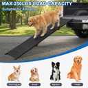 Dog Ramp for Car 90" X 17.6" Extra Long Folding Aluminum Pet Ramp for Large Dogs up to 250 LBS, High-Traction Dog Ramps for SUV Truck Cars