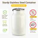 Dog-Cat Food Storage Container 40 lb, Large Stainless Steel Bin