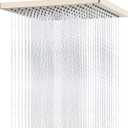 Hibbent Thickness Metal Rain Shower Head, 12 Inch High Pressure Shower Heads, Square Large Bathroom Rainfall Shower Head with Adjustable Brass Ball Joint, Waterfall Full Body Coverage, Brushed Nickel
