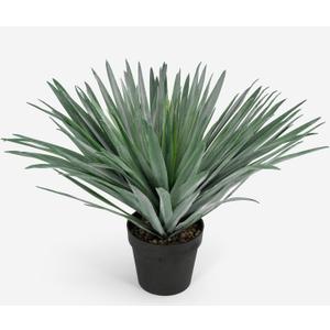 27 inches Tall Artificial Agave Plant in Black Pot with Real Stone Pebbles, 126 Realistic Leaves. Large Faux Plants Indoor and Outdoor.