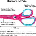 Kids Scissors 5.5 Inch,Blunt Tip Toddler Safety Scissors,3 Pack