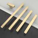 Amerdeco 10 Pack Brushed Brass Cabinet Knobs 2 Inch(50MM) Kitchen Cabinet Pulls Drawer Knob, Knob for Dresser Drawers, Knobs and Pulls for Bathroom Cabinets