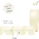1 Inch Ivory Double Face Satin Ribbon, 25 Yards Luxurious Soft Satin Ribbon for Elegant Gift Wrapping, Wedding Decor, Bow Making and DIY Crafts