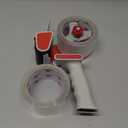 BOMEI PACK Heavy Duty Packaging Tape Dispenser, 2 Inch Tape Gun with Clear Tape, 1 Dispenser + 2 Rolls