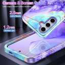 Casetego for Galaxy S24 FE Case,Compatible with MagSafe,[Military Grade Drop Test] Full Body Protection Slim Shockproof Rugged Marble Women Case for Samsung Galaxy S24 FE 6.7 inch,Cobalt Violet