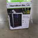 Hamilton Beach HBWF4303, 43-Bottle Wine Cooler Fridge Cellar with Curved Wire Shelves, Digital Control, Mirror Finish