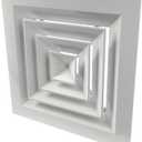 Repa Market 9" x 9" (Neck) Square Aluminum Ceiling Diffuser - Industrial 4 Way Supply Exhaust Ventilation, Air Conditioning - HVAC Horizontal Flow Duct Cover - Office Warehouse 14" x 14" (Outer)