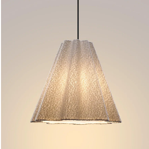 Modern Chandelier, 16" Textured Sofa Fabric Pendant Light for Dining Room, Kitchen, Bedroom, Living Room, Entryway, Soft Ambient Lighting