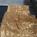 Gold Sequin Backdrop Curtain Panels Stage 2 Pieces Sheer Gold Curtains Backdrop Photo Backdrop Curtains for Wedding Birthday Party Background Drapes Christmas Decorations, 22x104