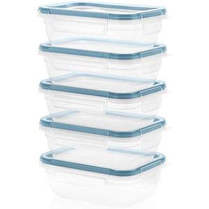Snapware Plastic Total Solutions (5-Pack, ) Food Storage Containers Set, Airtight & Leakproof Plastic Locking BPA-Free Lids Tupperware, Freezer Dishwasher Microwave Safe