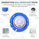 Smart Interactive Dog ToysNew E-TPU Material Automatic Moving, Crazy Bouncing and Rotating Interactive Dog Ball,IPX7 Waterproof Design,Pet Active Rolling Ball for Medium and Large Dogs (Blue)