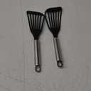 2pcs -Tenta Kitchen Nonstick cookware Thin Slotted Egg Spatula Turner Flexible Nylon Metal Fish Spatula, Wide Blade Lightweight Heat Resistant with Long and Thickness Stainless Steel Handle. (2PCS) (Spatula Set of 2)