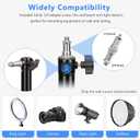 Ring Light Wall Mount with Triangle Base, 51inch/130cm Length Adjustable Support 180 Flexible Rotation, Wall Mount Boom Arm Up to 4.3ft for Photography Strobe Flash, Softbox, Reflector