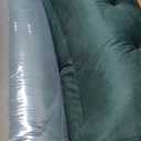 Set of 2 High Back Tufted Outdoor Chair Cushion, 44 x 21 Inch, Water Repellent, Outdoor Dining Chair Cushions with Ties, Patio Seating Cushions for Garden Patio Furniture (Dark Green)