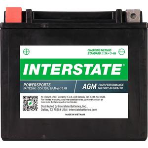 Interstate Batteries YTX20H 12V 18Ah Powersports Battery 310CCA Factory Activated SLA AGM Rechargeable Replacement for Arctic Cat, Harley, Motorcycles, ATVs, Jet Skis, Snowmobiles (FAITX20H, FAYTX20H) Interstate Batteries YTX20H 12V 18Ah Powersports Battery 310CCA Factory Activated SLA AGM Rechargeable Replacement for Arctic Cat, Harley, Motorcycles, ATVs, Jet Skis, Snowmobiles (FAITX20H, FAYTX20H)