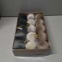 JOYIN 15 Pcs Christmas Velvet Ball Ornaments Set, 2.36'' Green Brown Neutral Tree Hanging Christmas Decorations, Xmas Shatterproof Indoor Decor for Tree Wreath Holidays Wedding Party