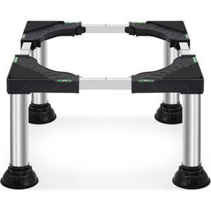 Nefish Height 11"-12" Mini Fridge Stand Heavy Duty Washer and Dryer Stand Pedestal for 19-27 Inch Appliance Washing Machine Stand Base Laundry Pedestal Universal Platform with 4 Strong Feet