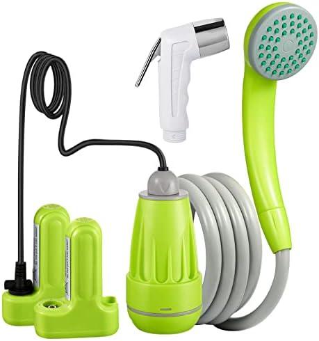 KEDSUM Portable Shower, Portable Camp Shower Pump with Rechargeable Battery, Portable Shower for Camping, Portable Outdoor Shower Head for Camping, Hiking, Traveling(+ Handheld Sprayer)