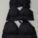 3 Pack Running Sports Bras for Women 2024 Plus Size Breathable Cool Liftup Air Bra No Underwire Mesh Comfort Bra S