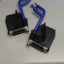 Wheelchair Footrest, Wheelchair Replacement Part with Heel Ring for Standard Wheelchairs(Blue)