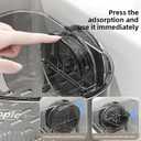 2PCS Sink Organizer Rack for Kitchen for Sponges, Scrubbers, Sink Corner Drain Box,with Adhesive Suction Cup Mount(Black)