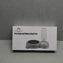 Dog Bowls, Cat Food and Water Bowl Set with Water Dispenser and Stainless Steel Bowl for Cats and Small Dogs - Pink