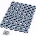 Teflon Furniture Sliders, 48pcs 1inch Reusable Furniture Glides with Screws for Carpet Tile Hardwood (Grayish Blue)