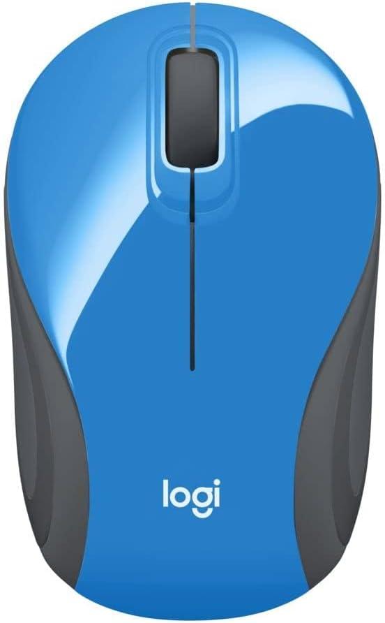 Logitech Wireless Mini Mouse M187 Ultra Portable, 1000 DPI Optical Tracking, 3-Buttons, PC/Mac/Laptop - Blue