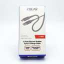 ZGEAR 6 Foot Silicone Rubber Sync & Charge Cable USB-C, Grey