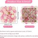 3D Flower Wall Backdrop - 12Pcs 1515 Inch Artificial Rose Panels Pink & White Silk Floral Decor for Home Party Wedding Anniversary Birthday Photographic Studio Background & Decorative Fences