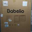 Babelio 36" Tall Baby Gate, PressGuard P7, 29-55" Auto Close Pressure Mounted Dog Gate for Doorways & Hallway, Basics Easy Walk Thru Pet Gate, Extra Wide Metal Child Gate, White