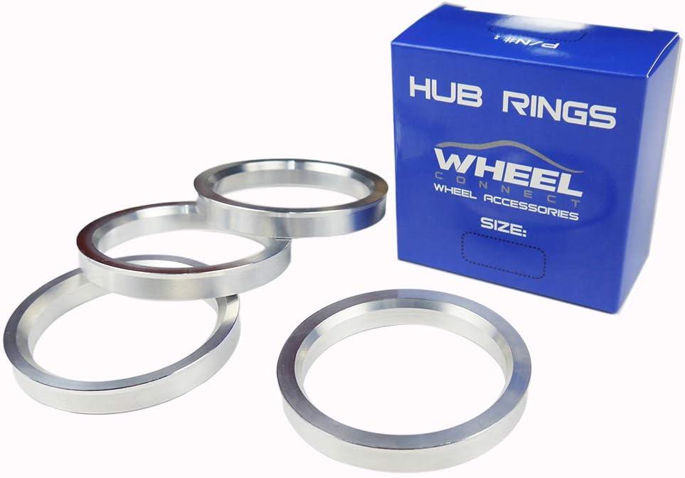 WHEEL CONNECT Hub Centric Rings,72.1 to 67.1, Set of 4, Aluminium Alloy Hubrings, O.D:72.1-I.D:67.1mm. A