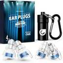 Reure High Fidelity Concert Ear Plugs, Noise Cancelling Silicone Ear Plugs 2 Pairs Great for Concerts Loud Music, Musicians, Motorcycles, Airplanes, Raves, Hearing Protection -23 dB, Set of 2