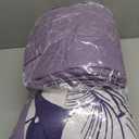 Luxudecor Dark Purple Comforter Set Queen Size, 7 Pieces Bed in a Bag Purple Floral Comforter and Sheet Set, Soft Microfiber Complete Bedding Sets for All Seasons