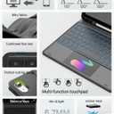 CHESONA for iPad 10th Generation Case with Keyboard, 7 Color Backlight, Multi-Touch Trackpad, Flip Stand Case with Pencil Holder, 2 Wireless Channels for iPad (A16) 11th/10th Gen (2025/2022), Black