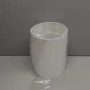 Wellmet White 8"x 8"x11" Lampshade, No Assembly Required, Classic Modern Lamp Shade for Table Lamp, Bedside Lamp, Floor Lamp, Fabric Drum Lampshade, Spider Fitter