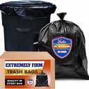 Veska 95-96 Gallon Trash Bags Heavy Duty (Huge 50 Bags W/Ties) 95-96 Gallon Trash Bags Large Black Heavy Duty Can Liners, Large 90-100 Gallon Garbage Can Liners