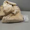 Wearable Electric Blanket with Foot Pocket and Sleeves, Heating Throw Blanket, 6 Heating Levels & Auto Shut Off, Machine Washable (Long, Beige)